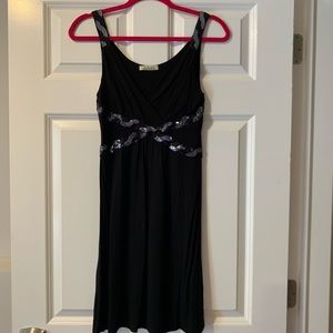 Ariella Black Dress with Sequins, Sz L